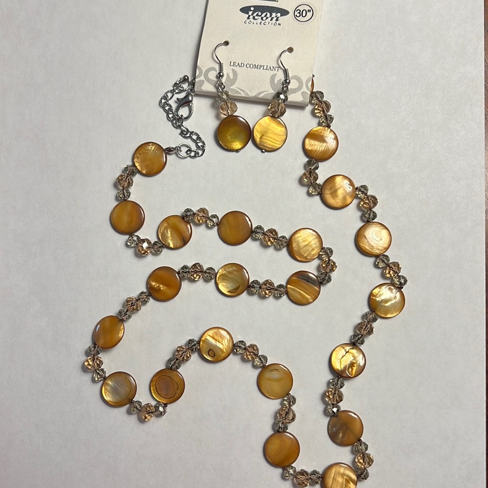 Necklace and earrings.  Icon collection